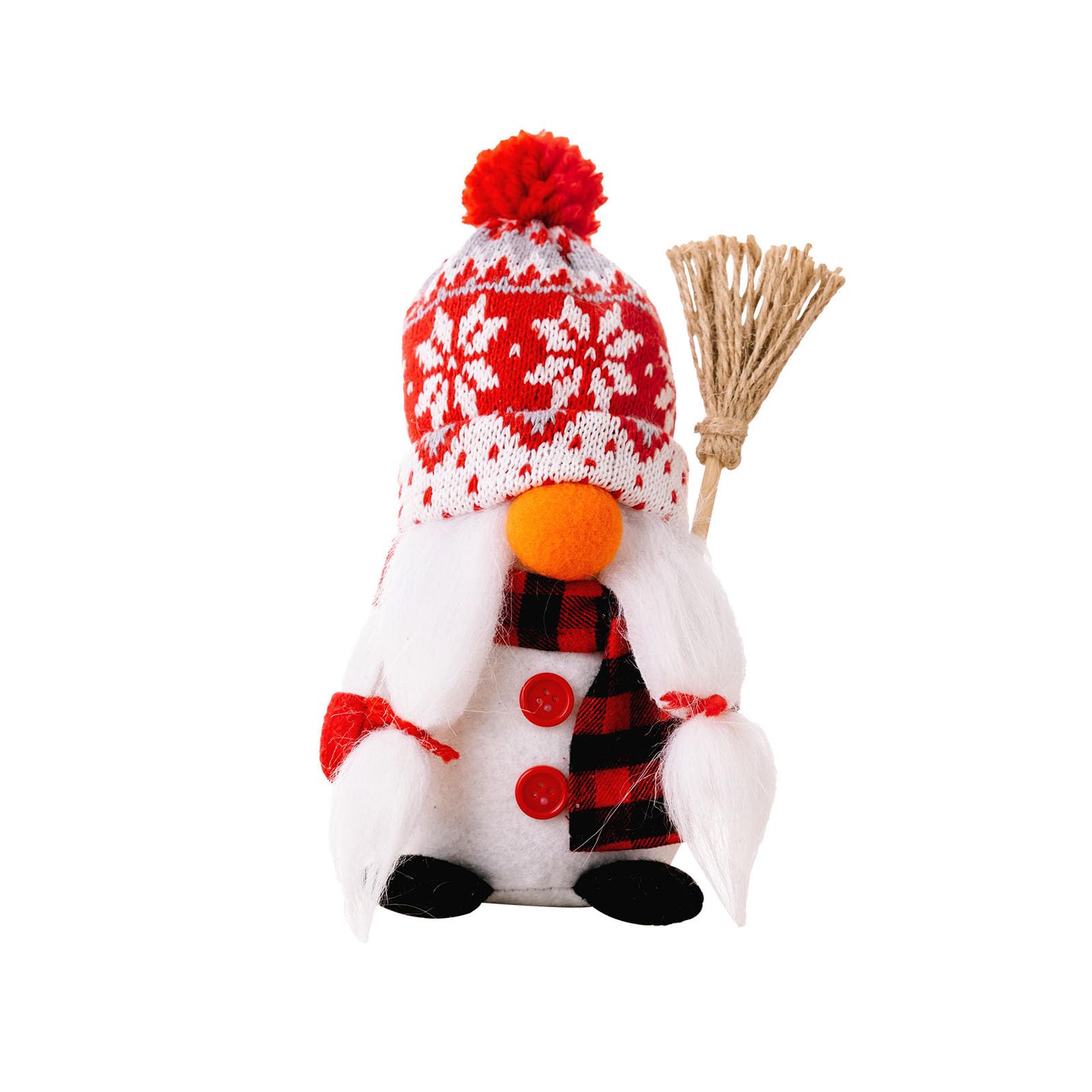Buxuaaaa Lovely Faceless Penguins DwarfOrnament Festival PenguinGnome Figurine with Fluffys Pom-Pom Hat Used for Holiday Display Faceless Doll