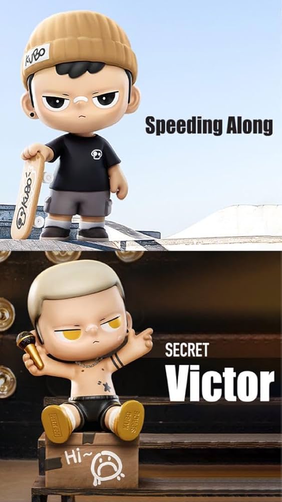 popmart kubo シークレット2点 Amazon.co.jp: Popmart Kubo Secret Victor + Skateboard 2 Piece