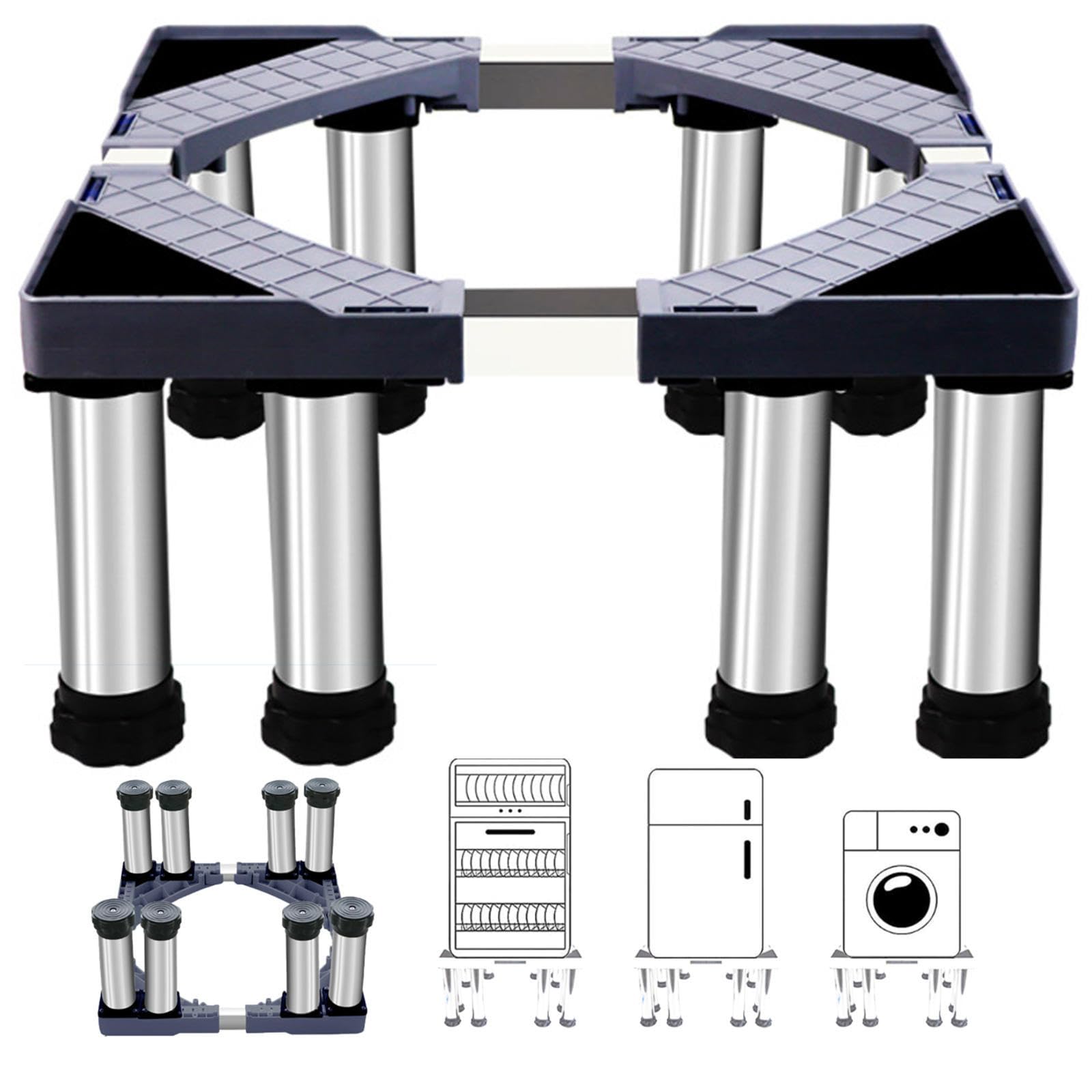 Genérico Pedestal para Lavadora y Secadora de 28 Pulgadas de Ancho, Carga Universal de 880 lb/400 kg, Soporte para refrigerador, Pedestal para Lavadora y Secadora, Carrito móvil con Ruedas para Elect