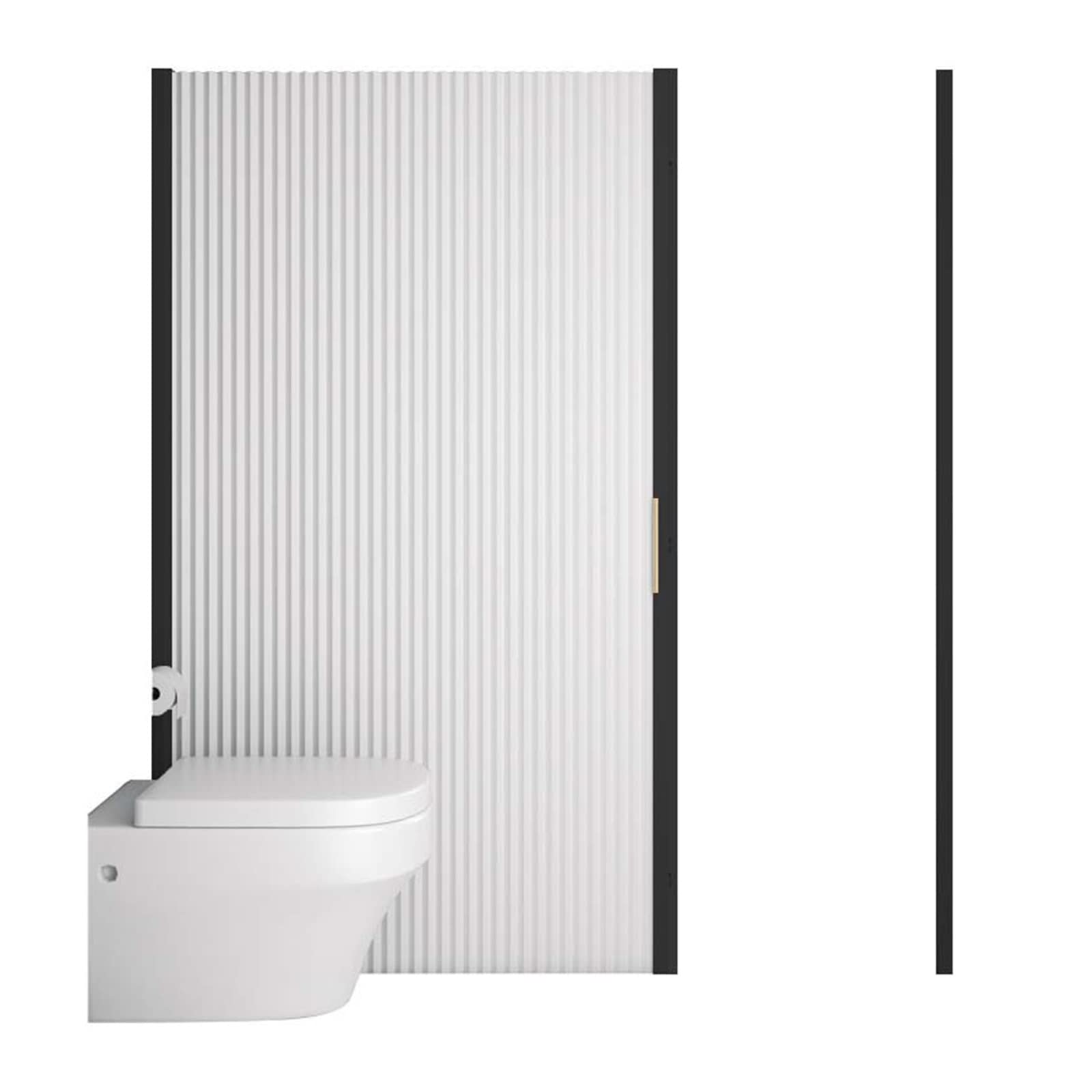 Cortina de ducha magnética plegable negra para baño, antimoho, partición invisible, no perforada, 140 x 200 cm