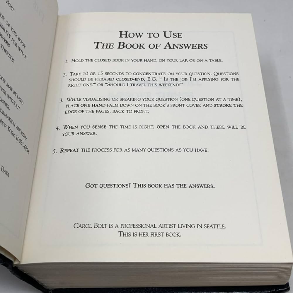 Amazon | Book of Answers | Bolt, Carol | Self-Help & Psychology