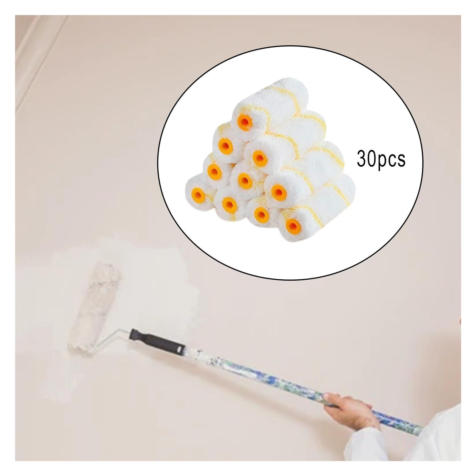 Rulli per verniciatura Mini rullo di vernice in cotone filato domestico da 30 x 4 pollici | Strumento for la riparazione delle pareti della spazzola for la riparazione dei pisolini della manica di copertura