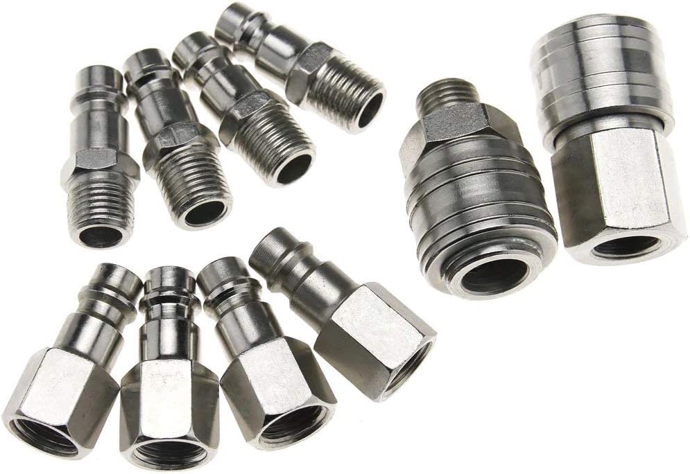 Manguera de la línea de montaje de compresor de aire conector rápido macho Set 1/4 BSP