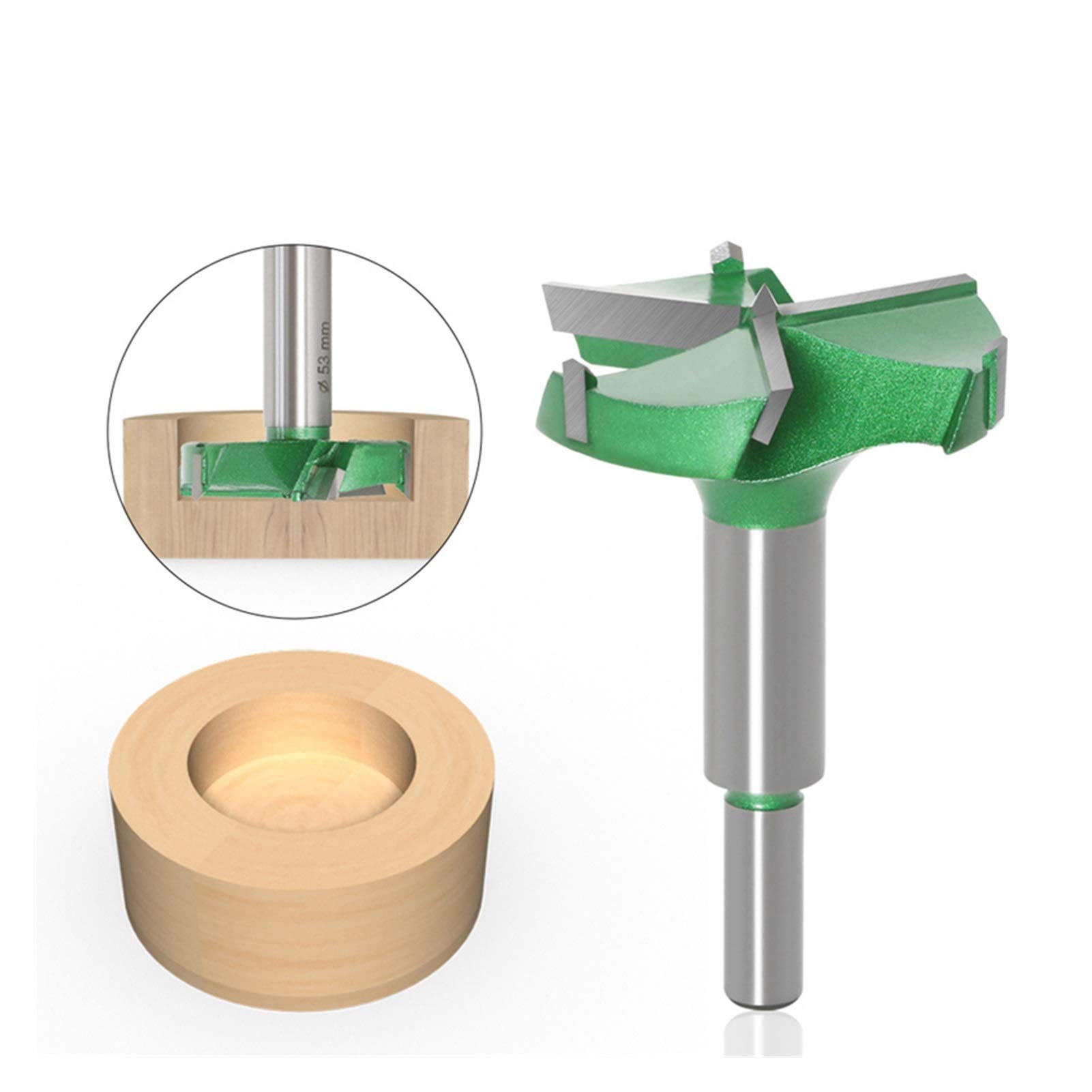 Cortador de fresado de superficie Taladro de grado industrial 35-60mm Tres cuchillas Herramientas de carpintería de cuatro dientes Herramientas de la carpintería Bisagra aburrida aburrido Cortador de
