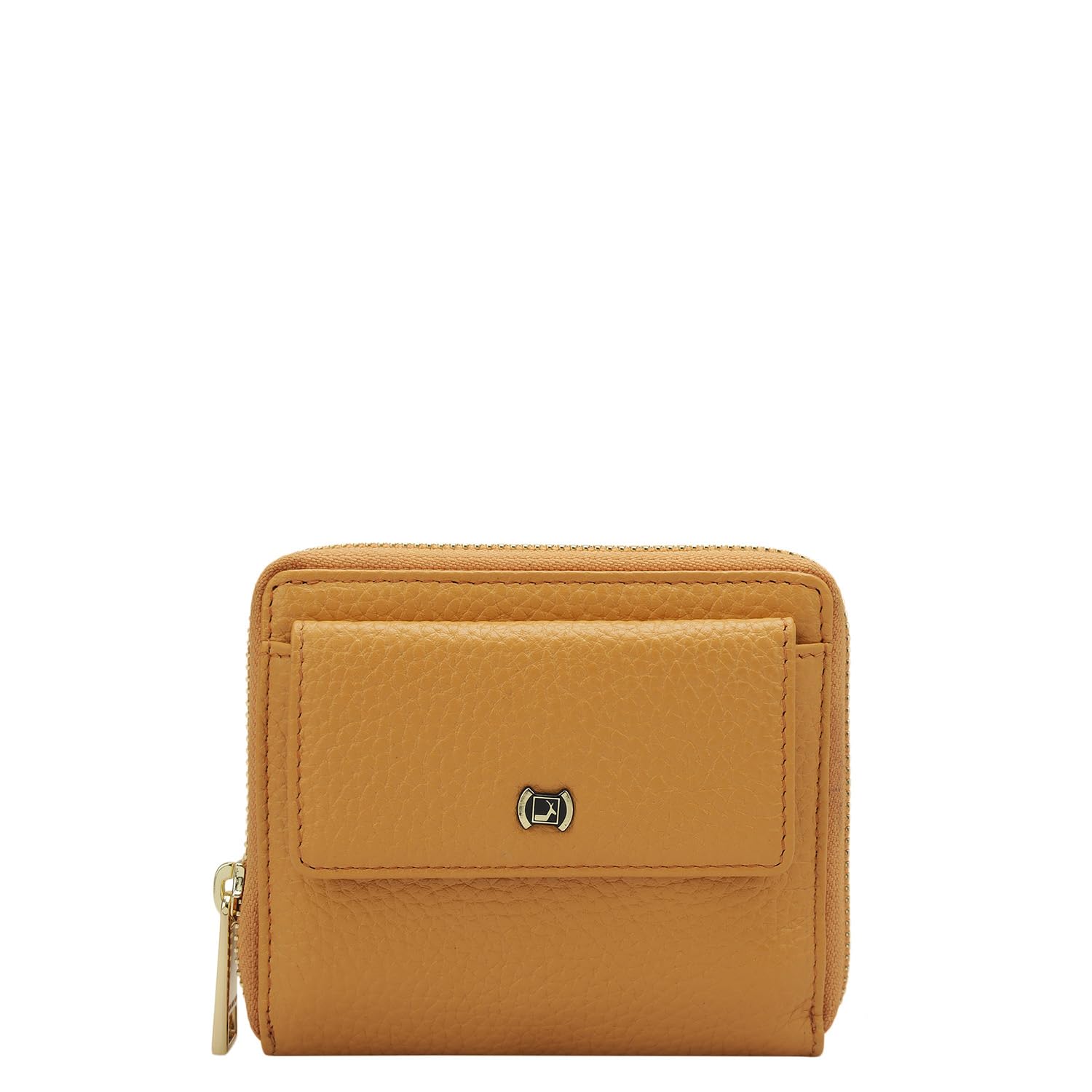 Genuine Leather Orange Small Zip Around Women Wallet (1183OL)-image-49
