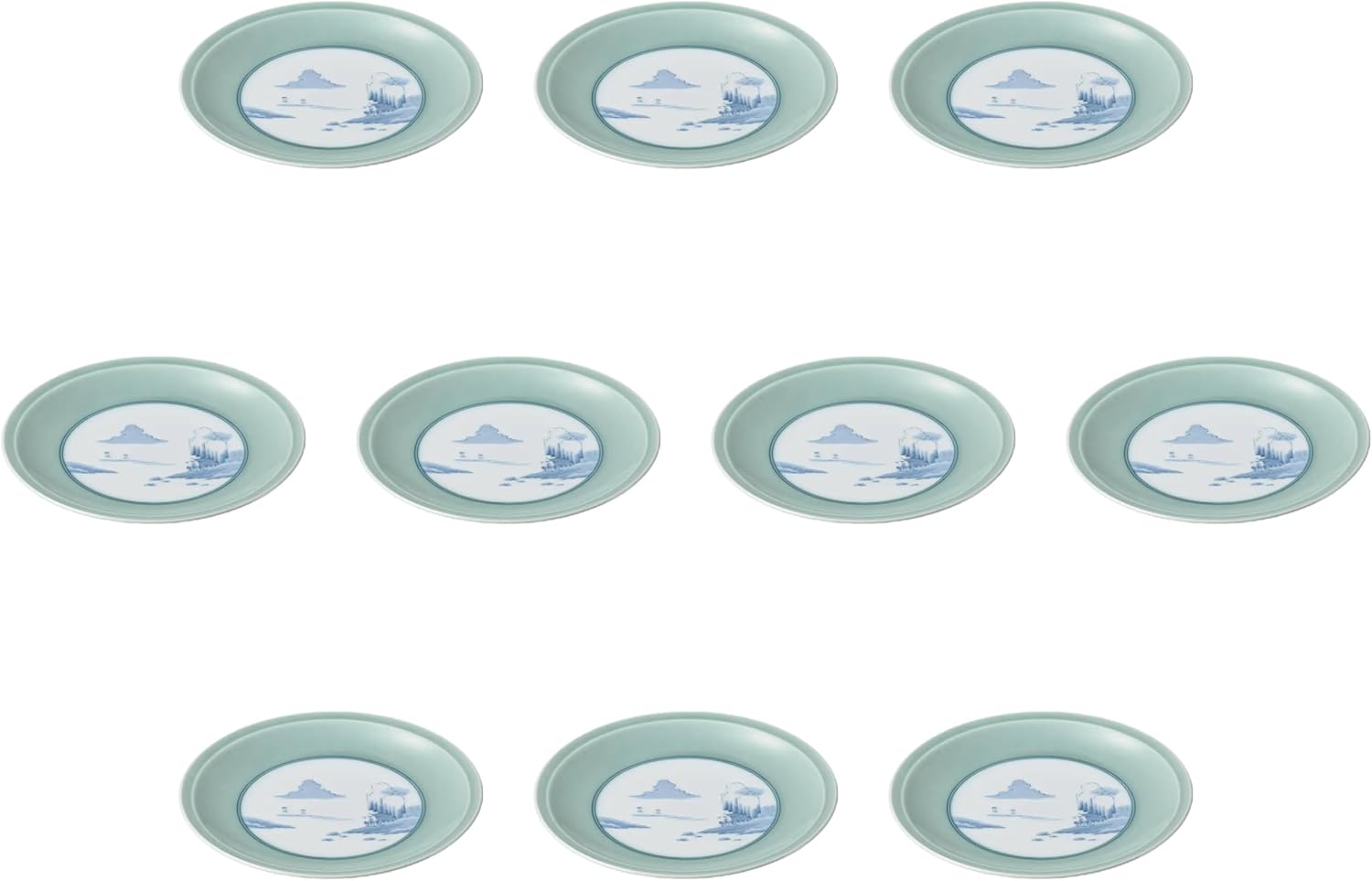 京友禅 10客セット 姫丼、手塩皿、銘々皿、煎茶、珈琲碗皿