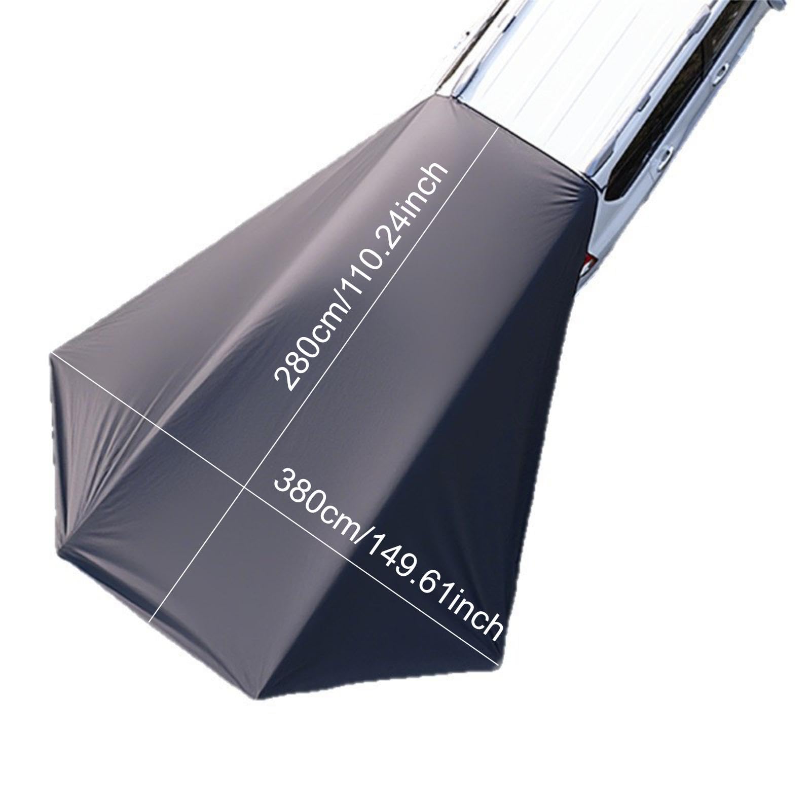 Rear Side Vehicle Awning Shelter Large Shade Coverage Vehicle Awning for SUV Package B-image-3