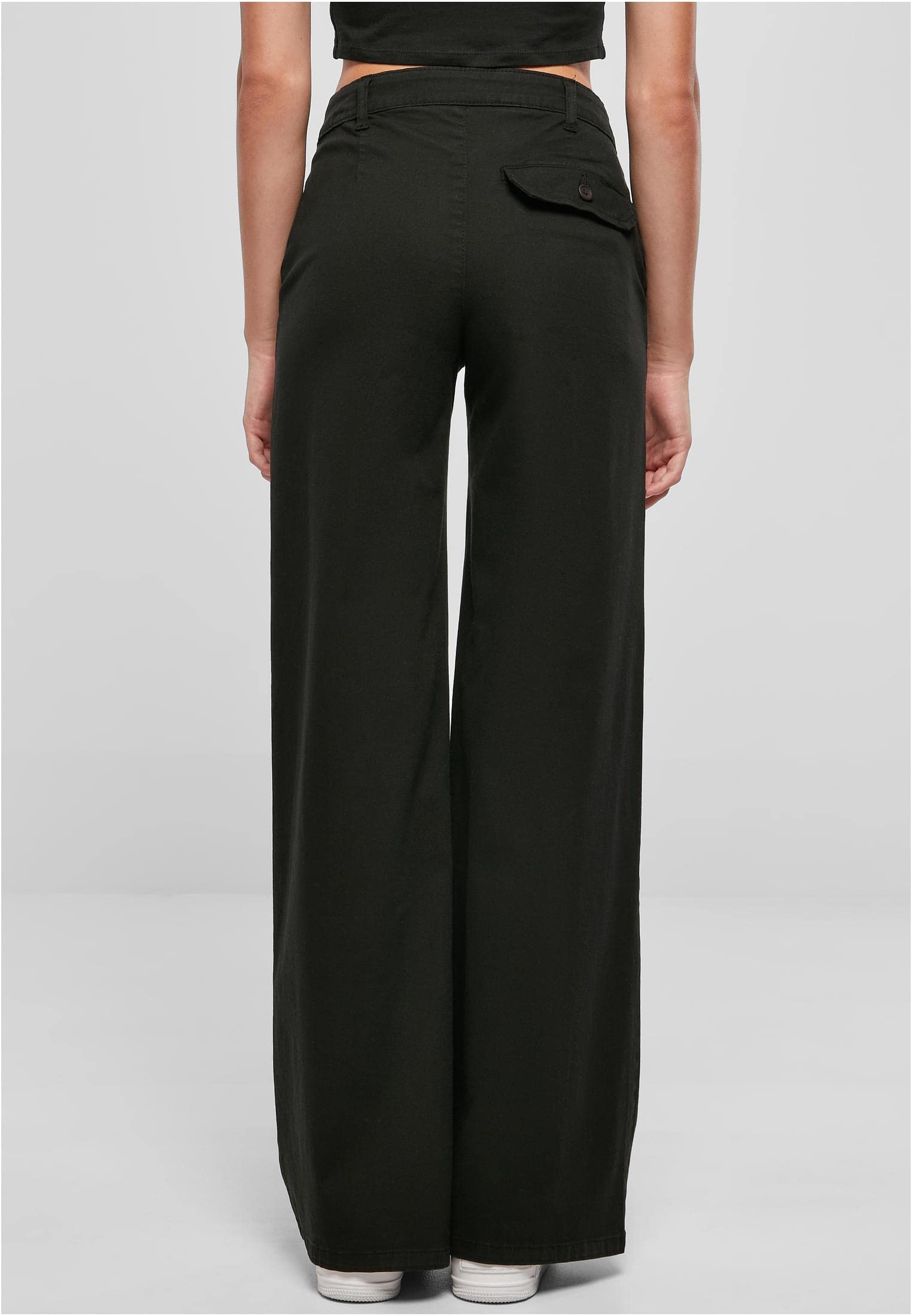 Urban Classics Damen Ladies High Waist Wide Leg Chino Pants