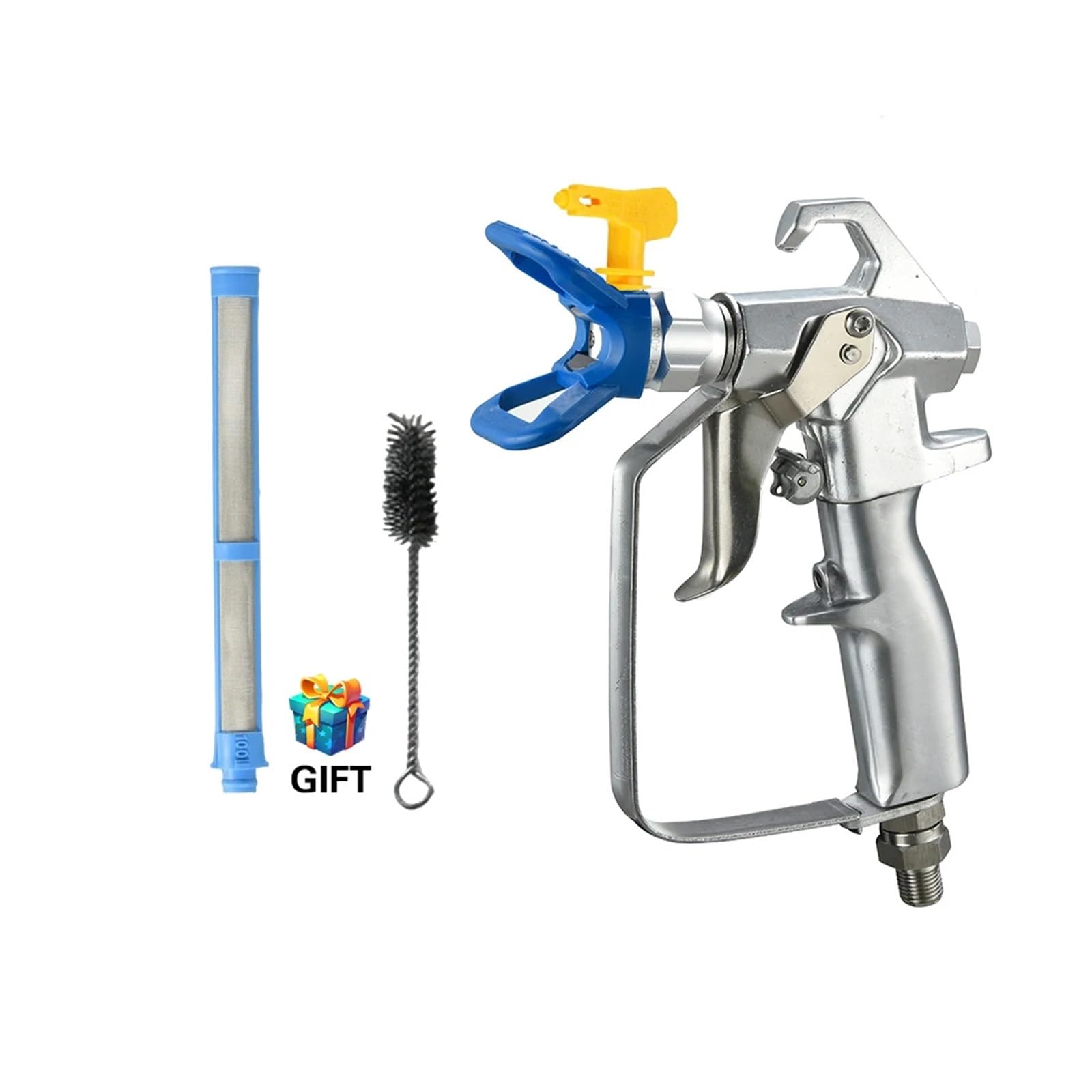Pistola pulverizadora de Pintura, Pistola pulverizadora de Pintura sin Aire X-Tip 517 2 Dedos, 3600 PSI y 24,8 MP, con filtros protección for pulverización a Alta presión, 288420(TT2 517 Set)