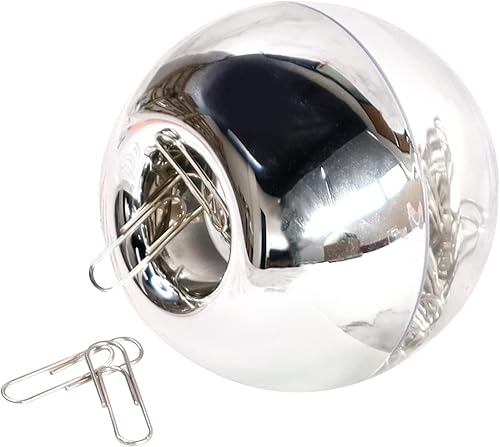 Soportes de clip para escritorio, 100 unidades de dispensador de clips de papel de lujo, abrazaderas de papel pequeñas plateadas de 1 pulgada con