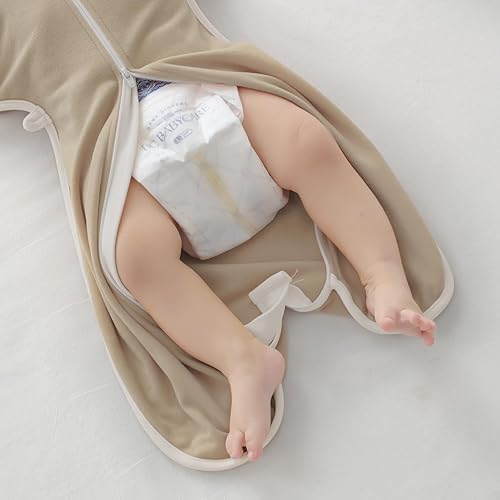 Miniatura 3 de ZIGJOY Manta de transición para bebé, 1.0 TOG, saco de envolver súper suave con cremallera de 2 vías, saco de dormir de algodón autolavizante para