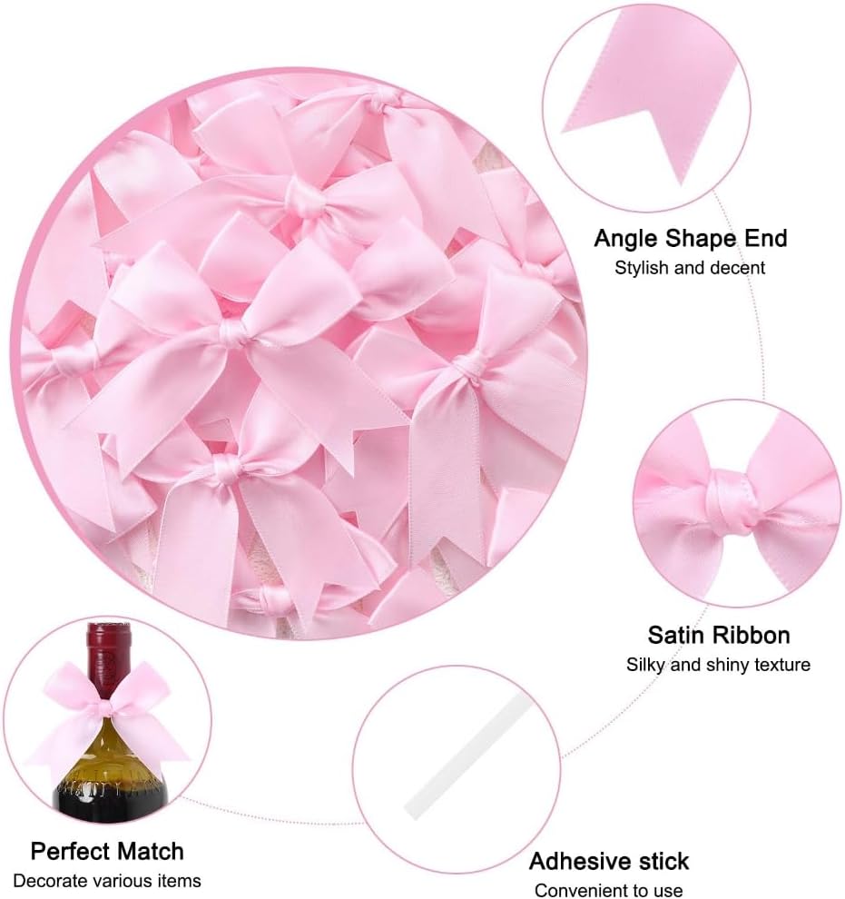 8cm Polyester Fabric Bowknot for Birthday Valentine's Day Wedding Gift Packaging image 3