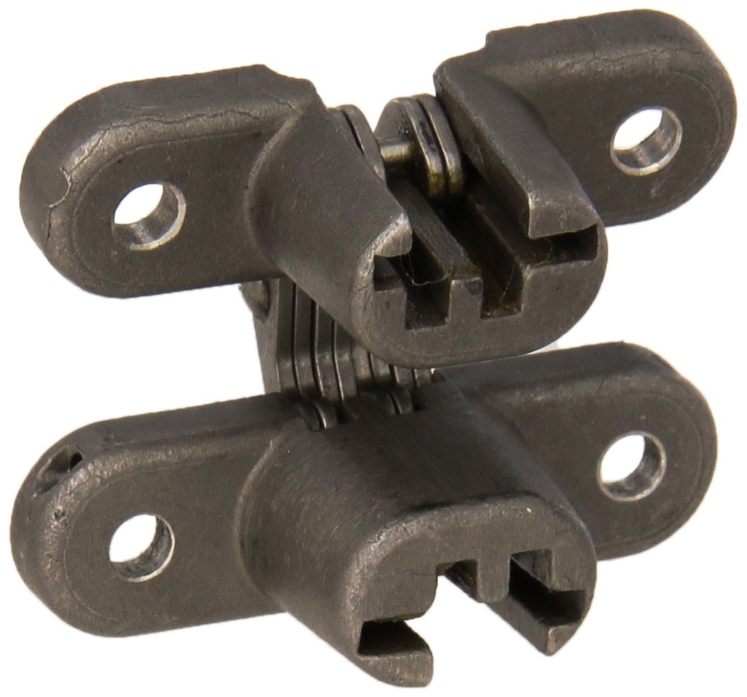 SOSS Door Hardware 203 Stainless Steel Invisible Hinge with Holes for Wood or Metal Applications, Mortise Mounting, Satin Stainless Steel Exterior Finish