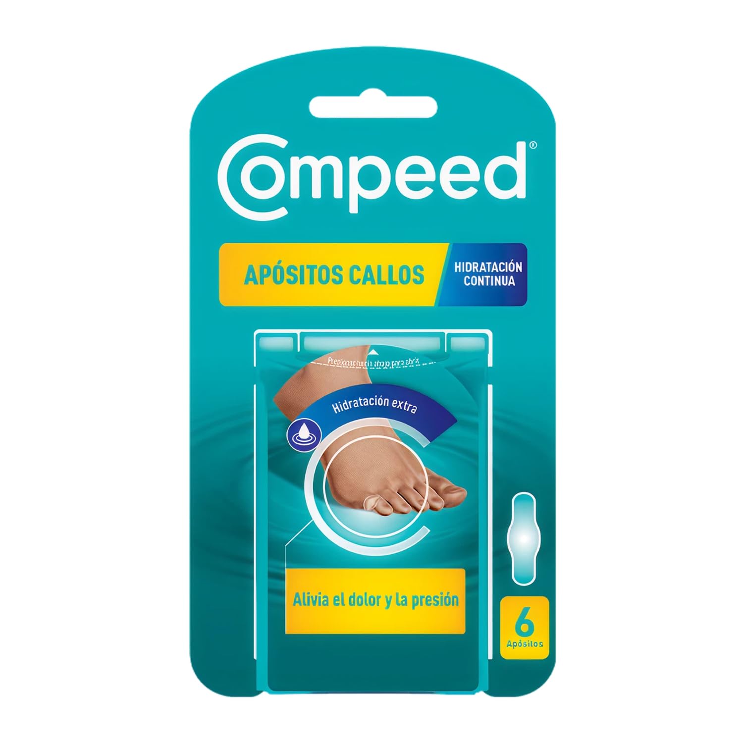 Compeed Callos Medianos, Tratamiento para eliminar los callos de los pies, Pack 6 uds.