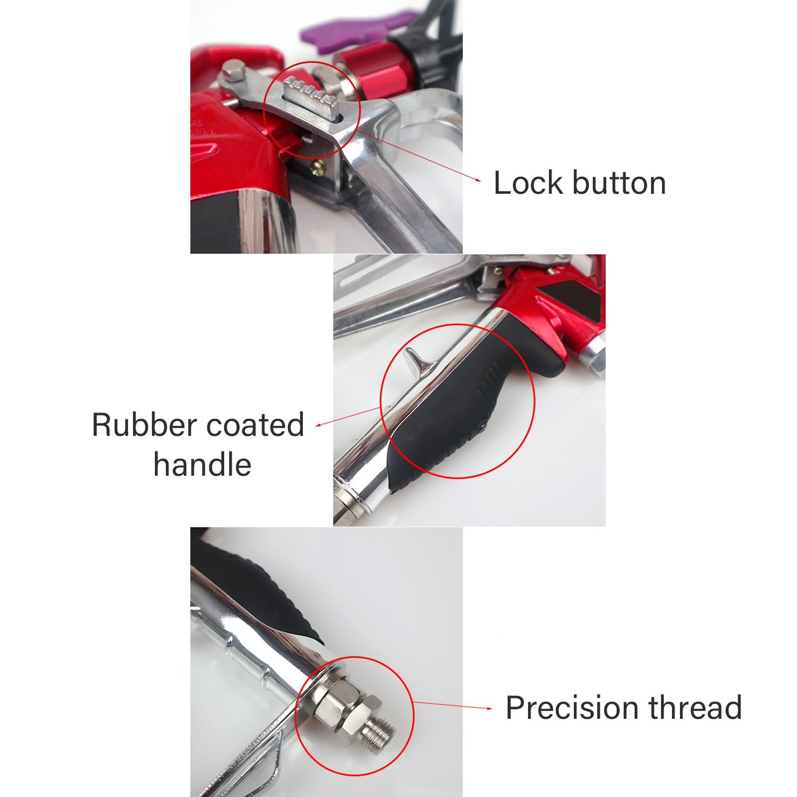Pulvérisateur sans air à revêtement efficace, pour une application uniforme de peinture et de mastic, finition lisse sur les murs, plafonds, meubles, pulvérisateur de peinture sans air