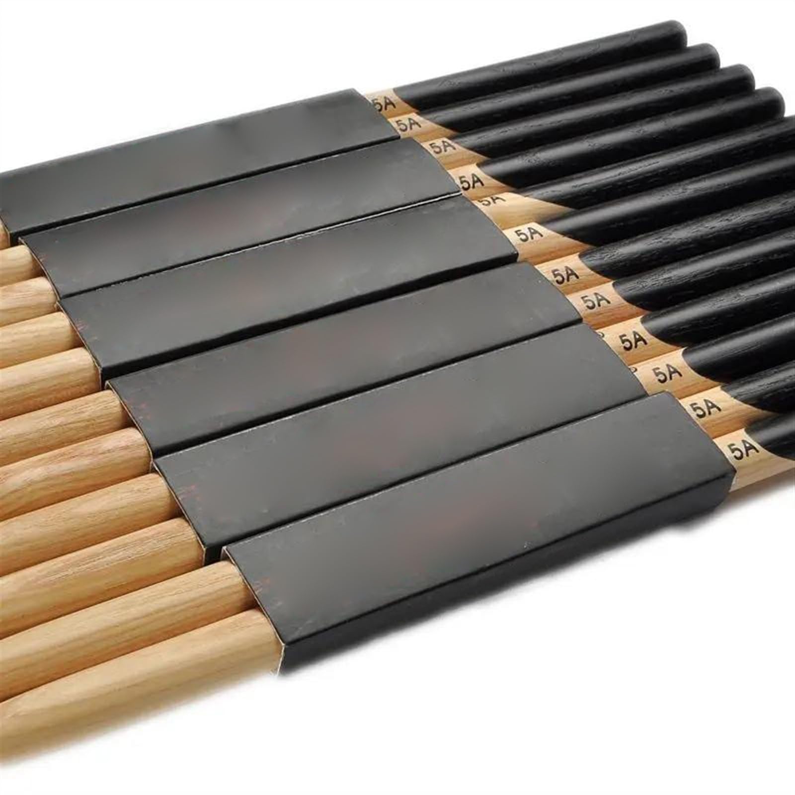 Accessori per Percussione 1 Paio Di Bacchette Per Batteria Durevoli In Legno Di Noce 5A/7A, Bacchette Per Batteria Jazz Per Gruppi Musicali Con Manico Nero (Color : 5A)