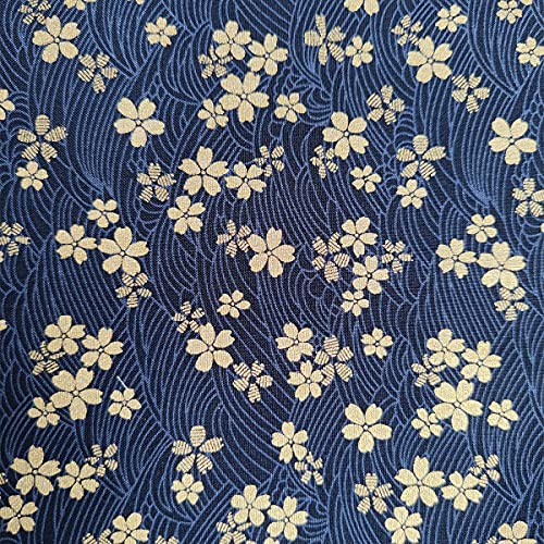 Qililandiy 5PCS Cotton Pattern Fabric Bundles Small Flower Pattern Japanese Style Fabric for Crafts Sewing Quilting Patchwork (Gold Pink) (10 * 10 Inch)