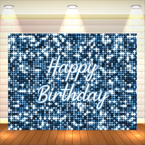 Image of Blue Birthday Backdrop 5x4 Ft | Backdrops for Decoration | Birthday Decoration Backdrop | Banner for Kids Theme Party