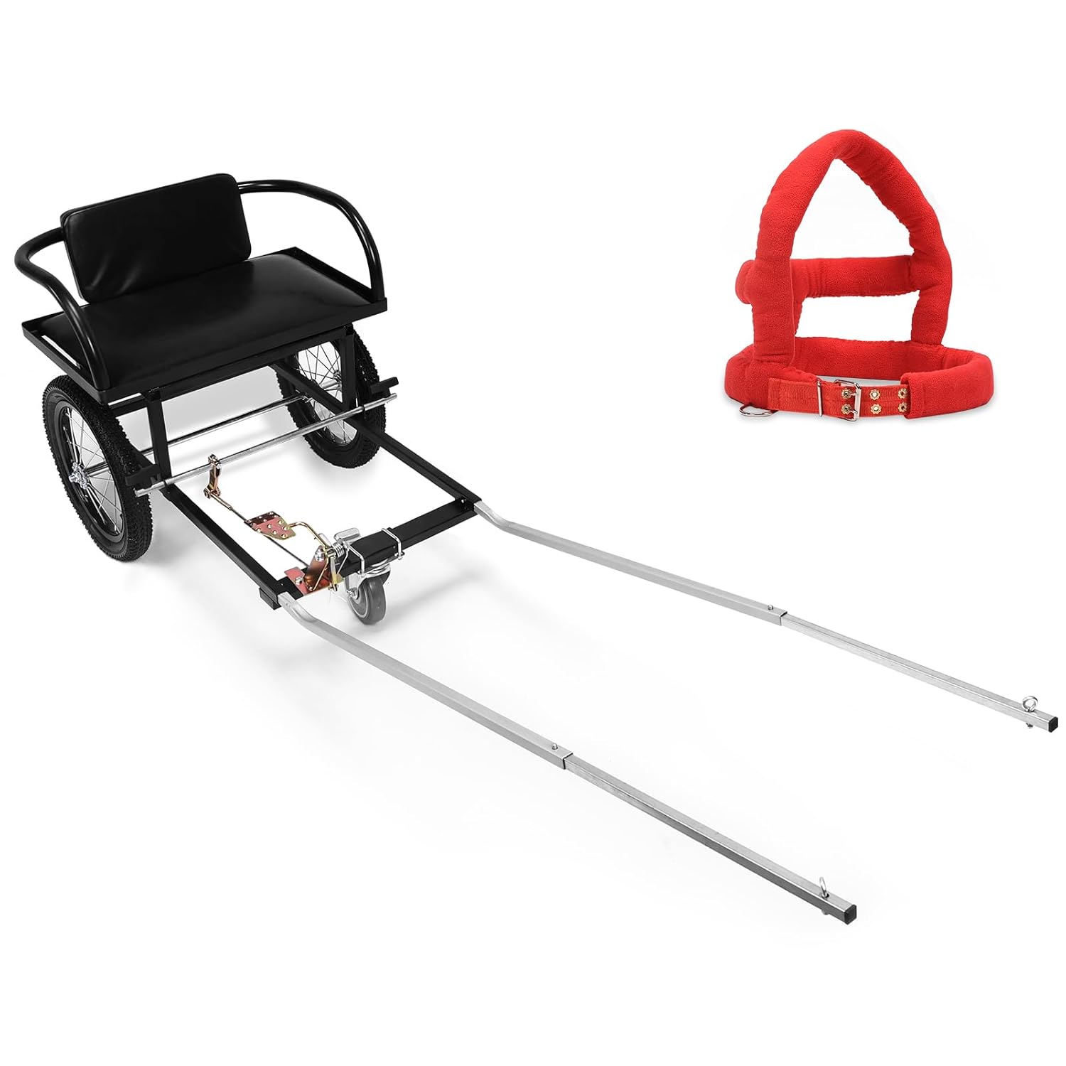 40-60KG Double Brake Side Shepherd Ride Dog Walker for Owners to Take Pets to Shopping Dog Pull Bike Trailer W/Seat