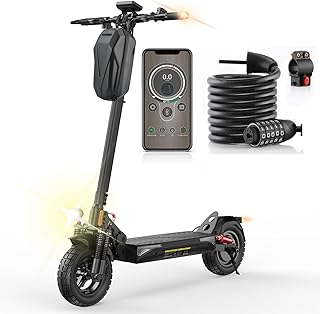 E Scooter mit Straßenzulassung, 10 Zoll Offroad Luftreifen mit Doppeltem Stoßdämpfungssystem, Batterie 12,5 Ah 60–70 km Reichweite, LCD-Instrumententafel, Maximale Tragfähigkeit 150 kg, Smart APP