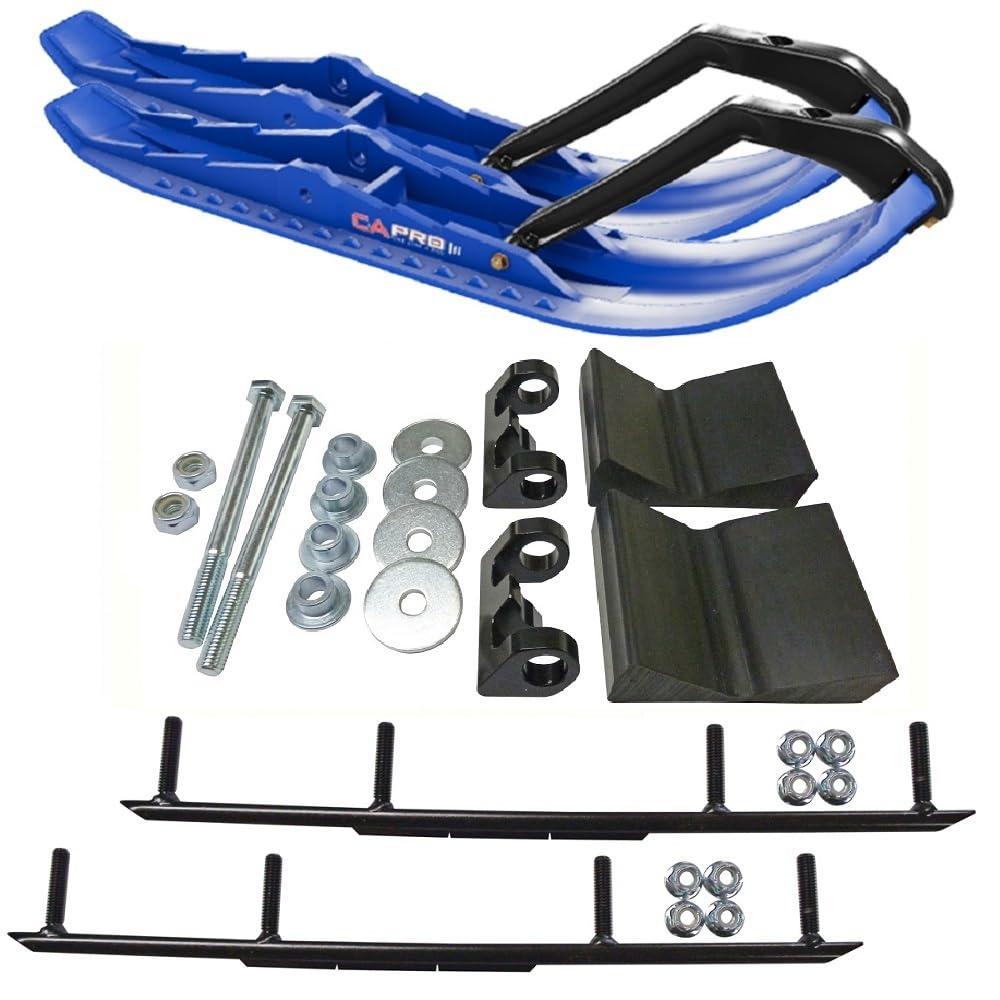 C&A Pro Blue TMX Snowmobile Skis w/ 6