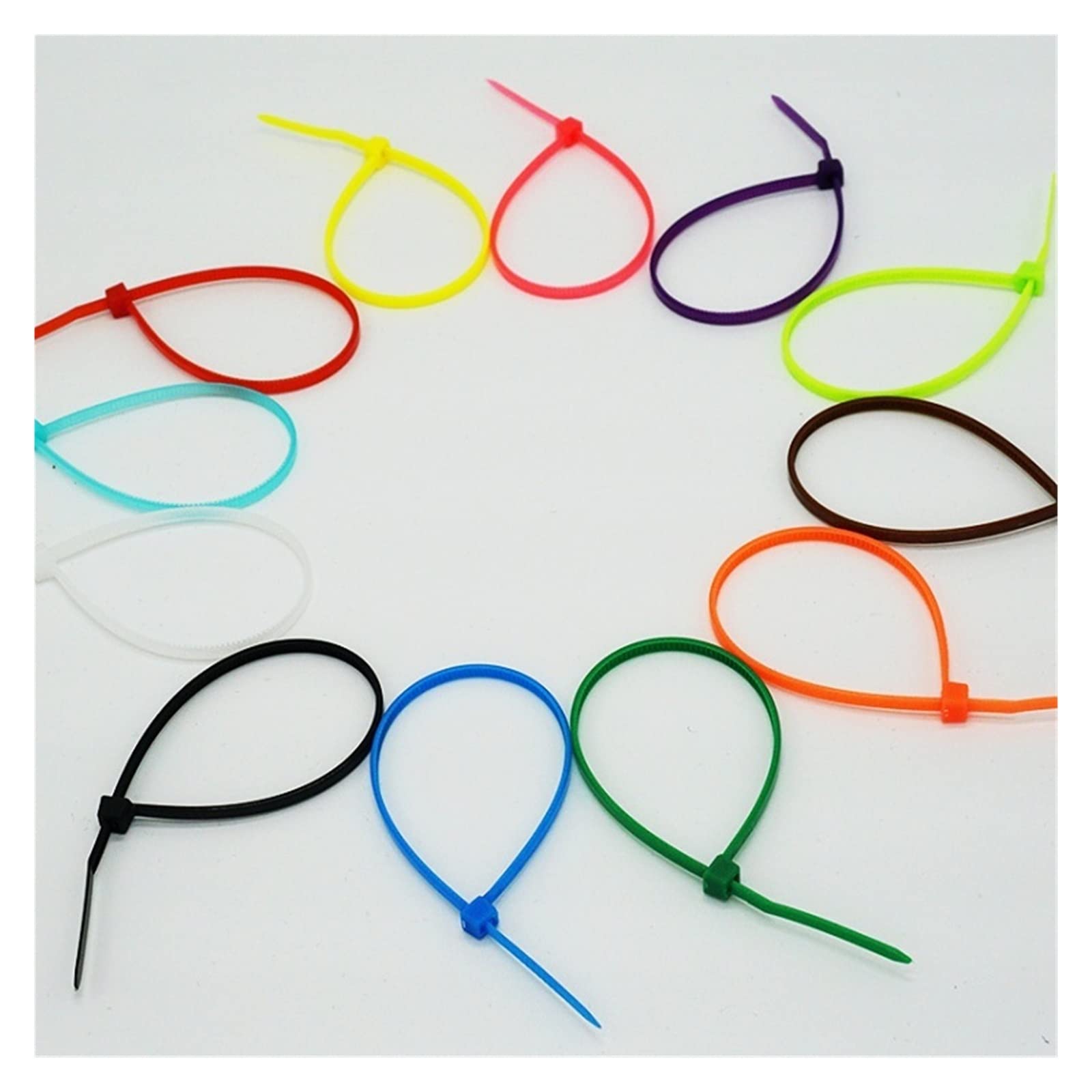 SePkus 20 Stück selbstsichernde Nylon-Kabelbinder, 3 x 150 mm, Kunststoff-Kabelbinder, Kabelbinder, Kabelbinder, Kabelbinder, Organizer (Farbe: Rot, Größe: 3 x 150 mm) (Pink 3 x 150 mm)