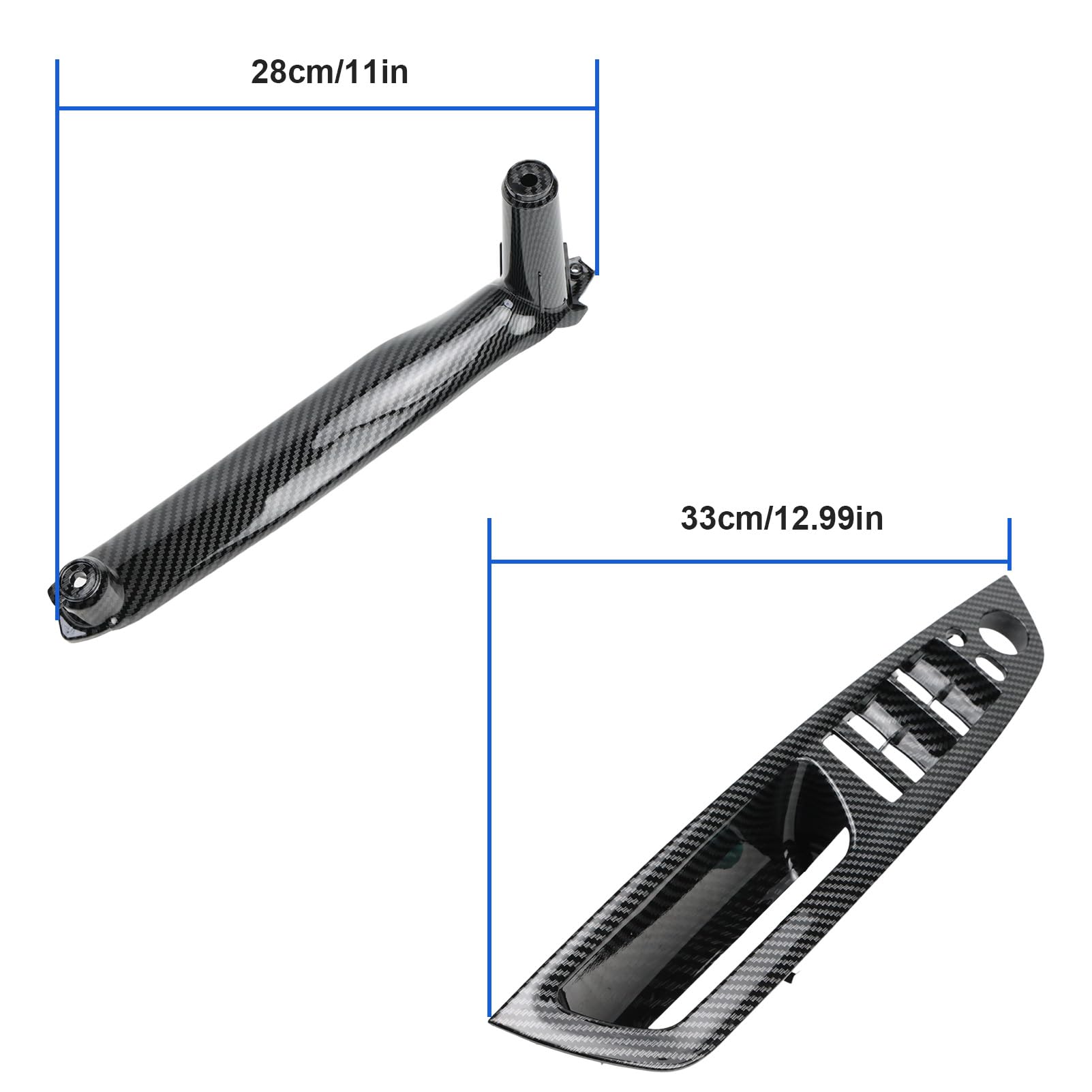 Auto Sinistra Destra in Fibra di Carbonio Interno Maniglia Copertura Trim per X5 E70 X6 E71 E72 Interno Anteriore Posteriore Sinistro Destro Maniglia Porta Interno Pannello Copertura
