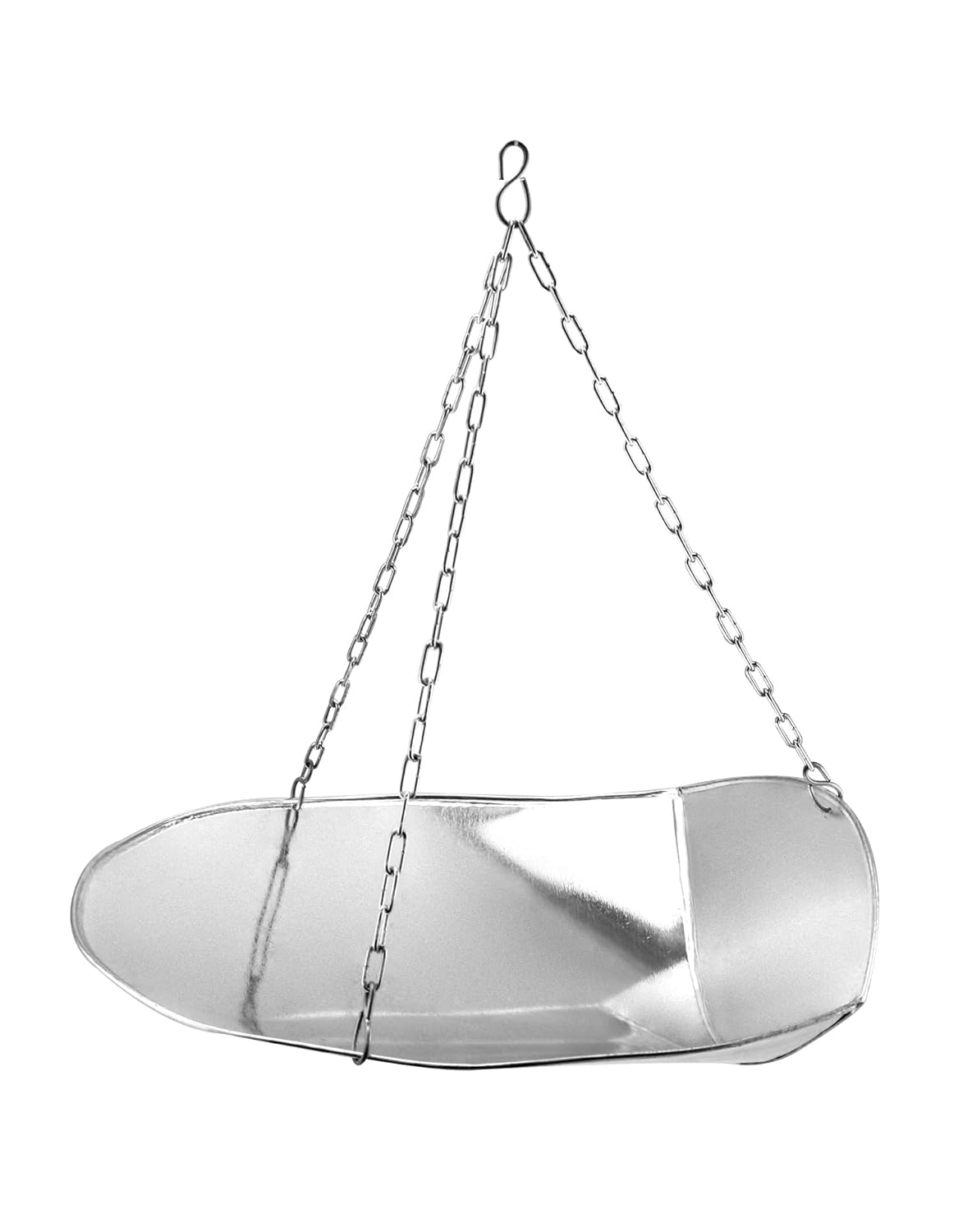 QWORK Precision Scale Scoop/Chain with Basket, 20 lbs Load Capacity, Mini Steel Crane Scale, for Garage Farm Fishing Outdoor, 1 Pack