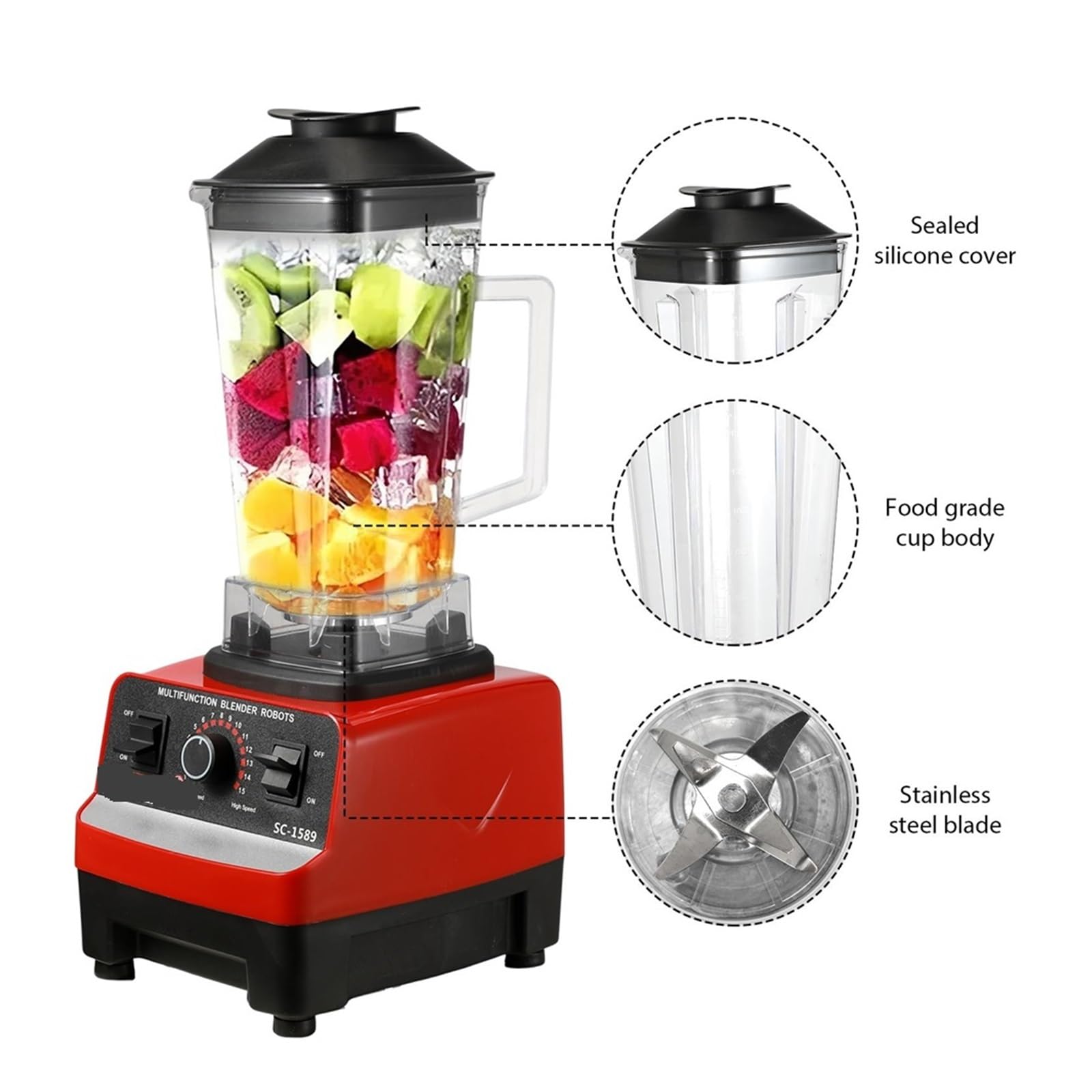 Blender Elektryczny 2 W 1 2000 W Profesjonalny Mikser Wyciskarka Do Soków Blender Do Owoców I Warzyw Blendery Stołowe Robot Kuchenny Dla Dzieci łAtwy W UżYciu