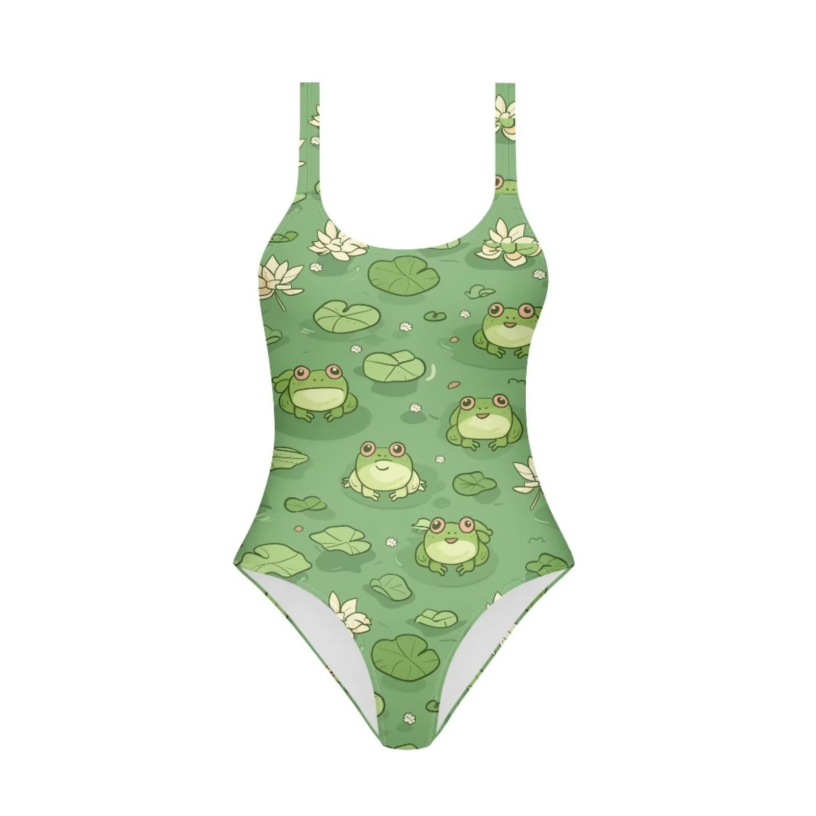One Piece Bathing Suit for Teen Girls Comfy Crewneck Backless Bathing Suit