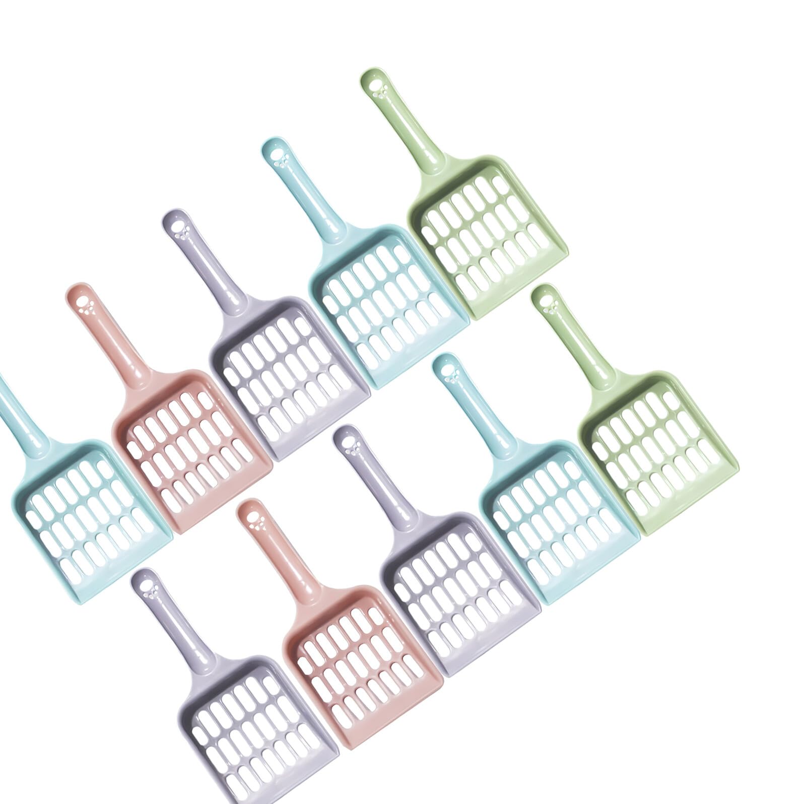 Set da 24 Palette per Lettiera per Gatti in Plastica Paletta Setaccio Fori Piccoli Pala Profonda Leggera per Pulizia Facile e Compatibile Tutte Le Lettiere per Gattini e Gatti