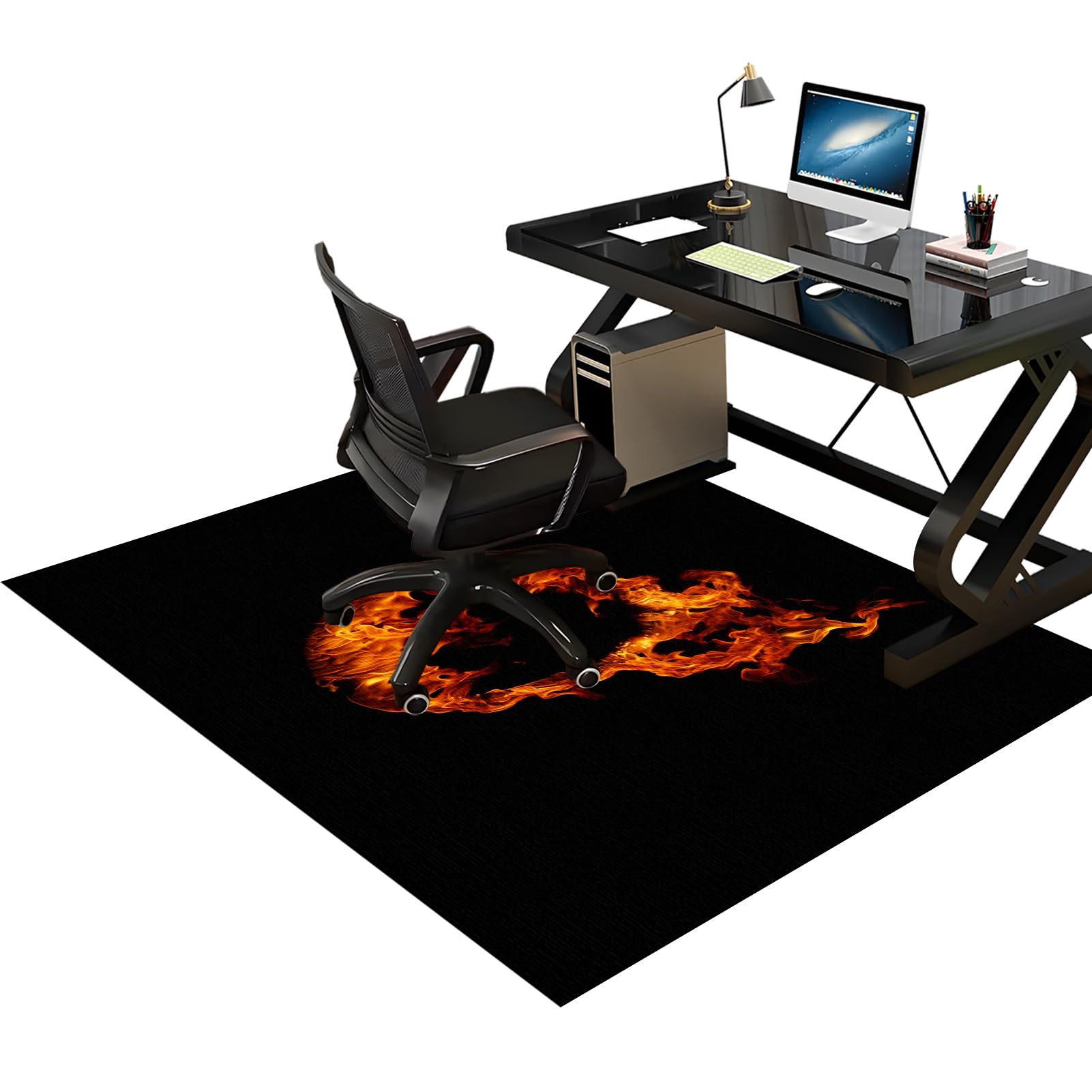 Tkuhknag Chair Mat Office Chair Mat for Hard Floor - Carpet Protector Chair Mat Large - Desk Chair Mat for Carpet Floors - Computer Gaming Chair Mat - Floor Protector Mat for Office Home 90 x 120 cm