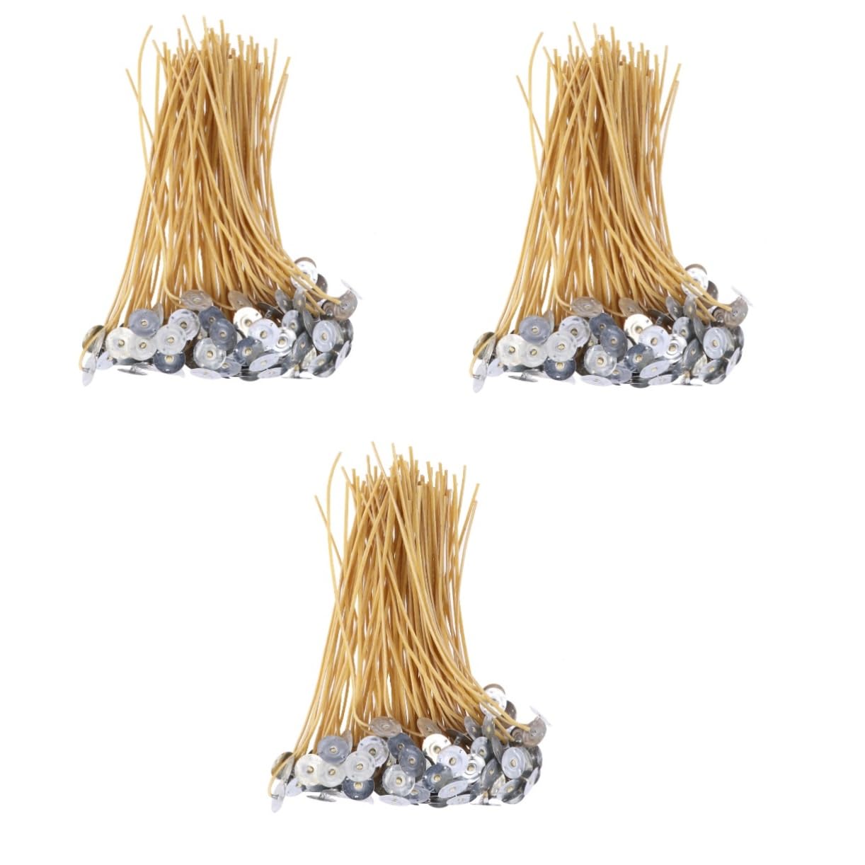 300pezzi Candele Fatte Mano Di Stoppini Cera Api Naturale e Stoppini Pre-waxati Bassa Emissione Di Fumi Per Creare Candele Profumate e Segnaposto Decorativi