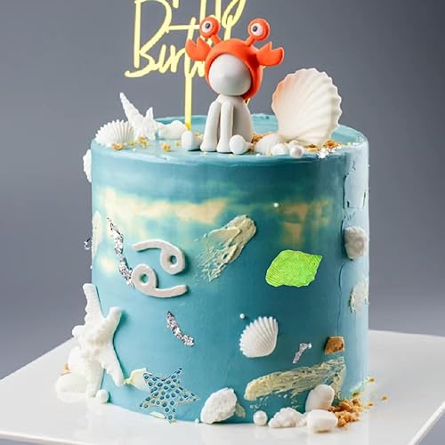 Miniatura 4 de MINFEIDMS Molde de silicona para tartas con temática marina, conchas marinas para decoración de pasteles, decoración de cupcakes, caramelo y goma de