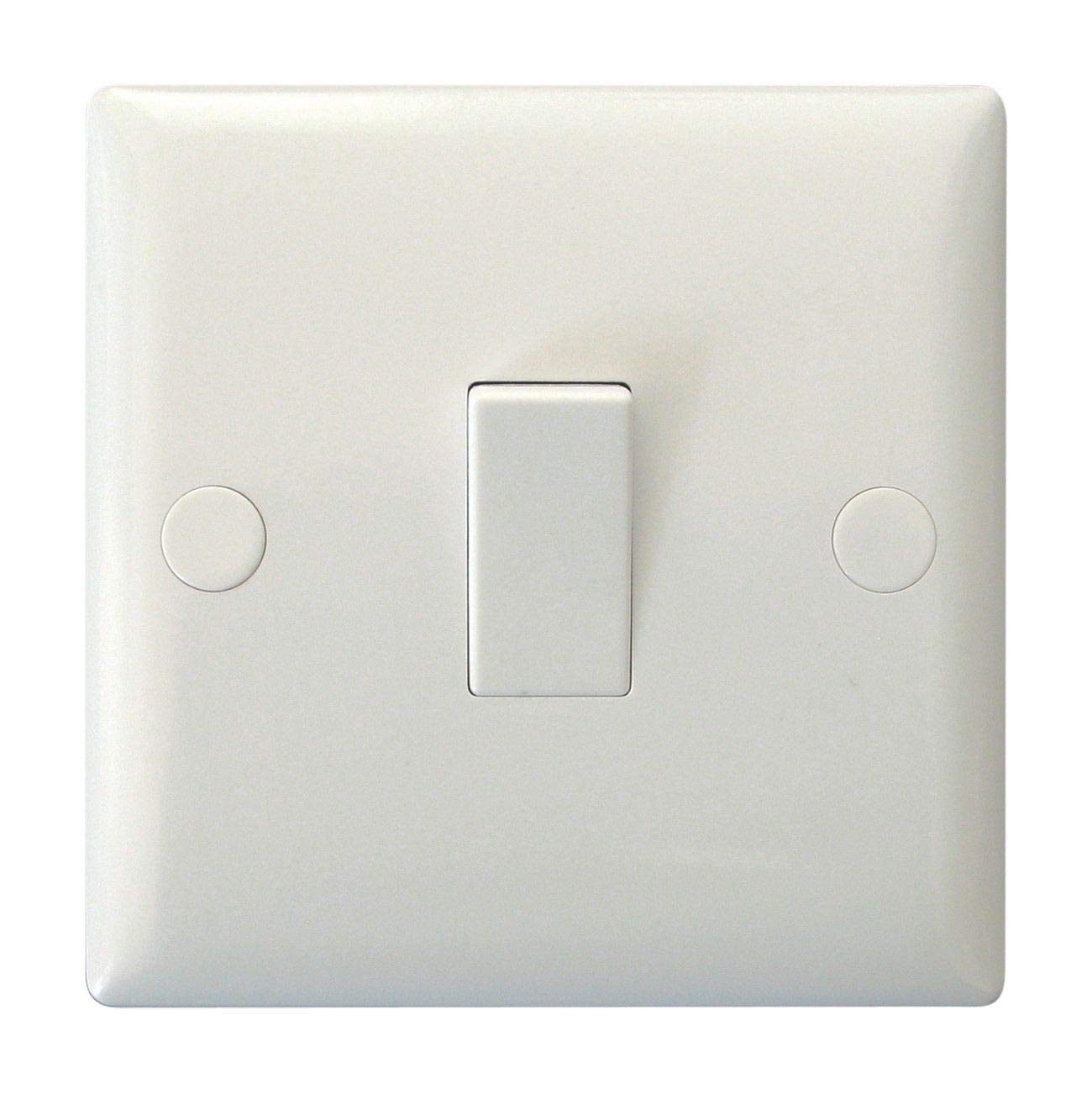 Varilight XO0W Value Polar White 1 Gang 10A 1 Way Rocker Light Switch