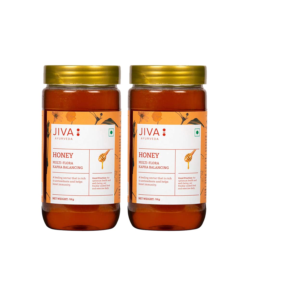 Jiva Ayurveda Multi flora Honey - 1kg (Pack of 2) | 100% Pure with No Sugar Adulteration Boosts Immunity and Strength | Heals Wound | Helps in Weight Management (B092VGND5B) Amazon Price History, Amazon Price Tracker