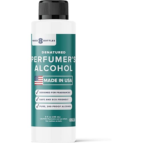 Perfumer’s Alcohol - 8oz Tillbrook Perfume Grade Alcohol for Fragrance Making Kit - 200 Proof Denatured Grain Ethanol - Base for Making Luxury Perfume - No Methanol or Fermentation Scent - TSDA SD-40b