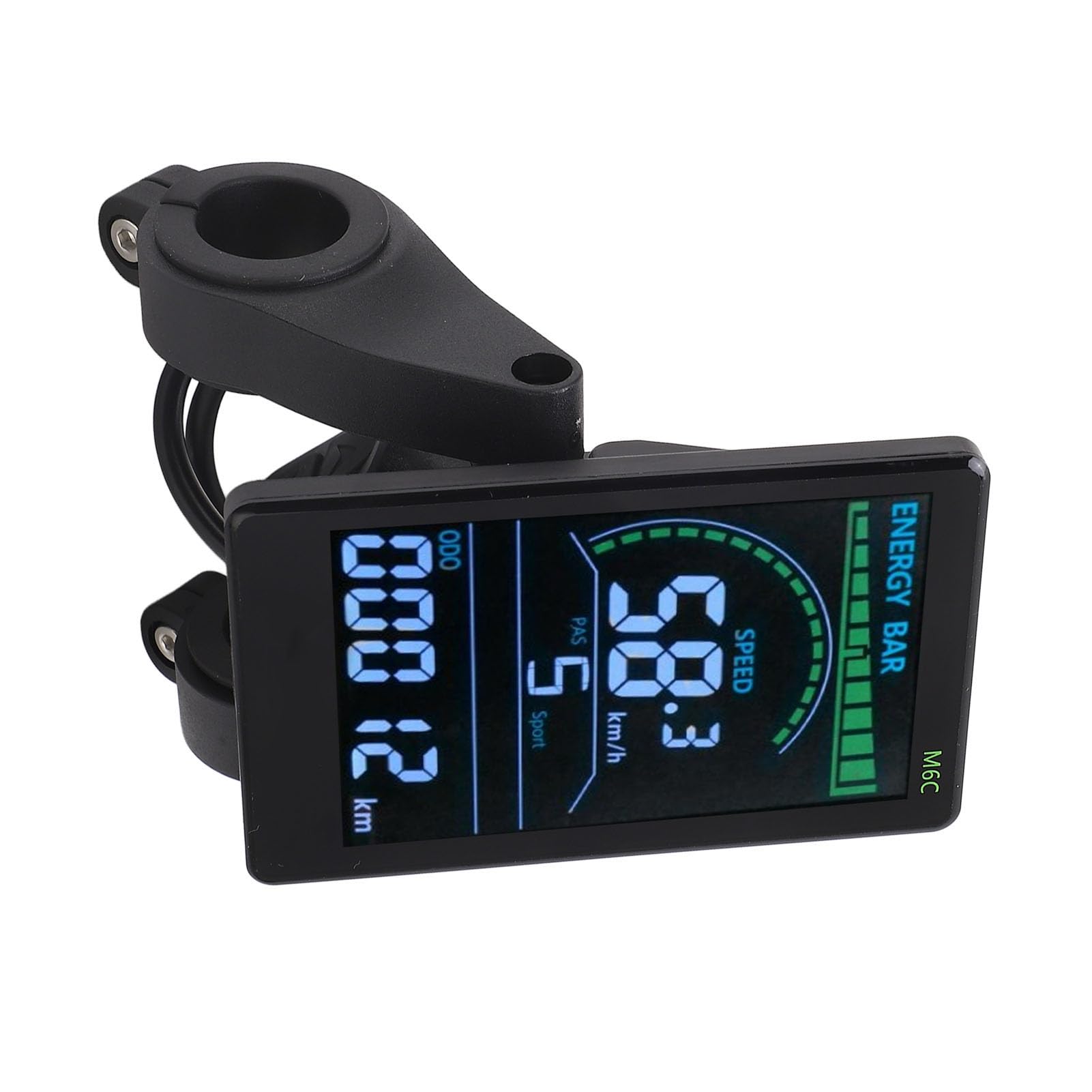 Display LCD per Bici Elettrica, Schermo LCD con Cavo a 6 Pin, Ideale per Scooter Elettrico da 24 V 36 V 48 60