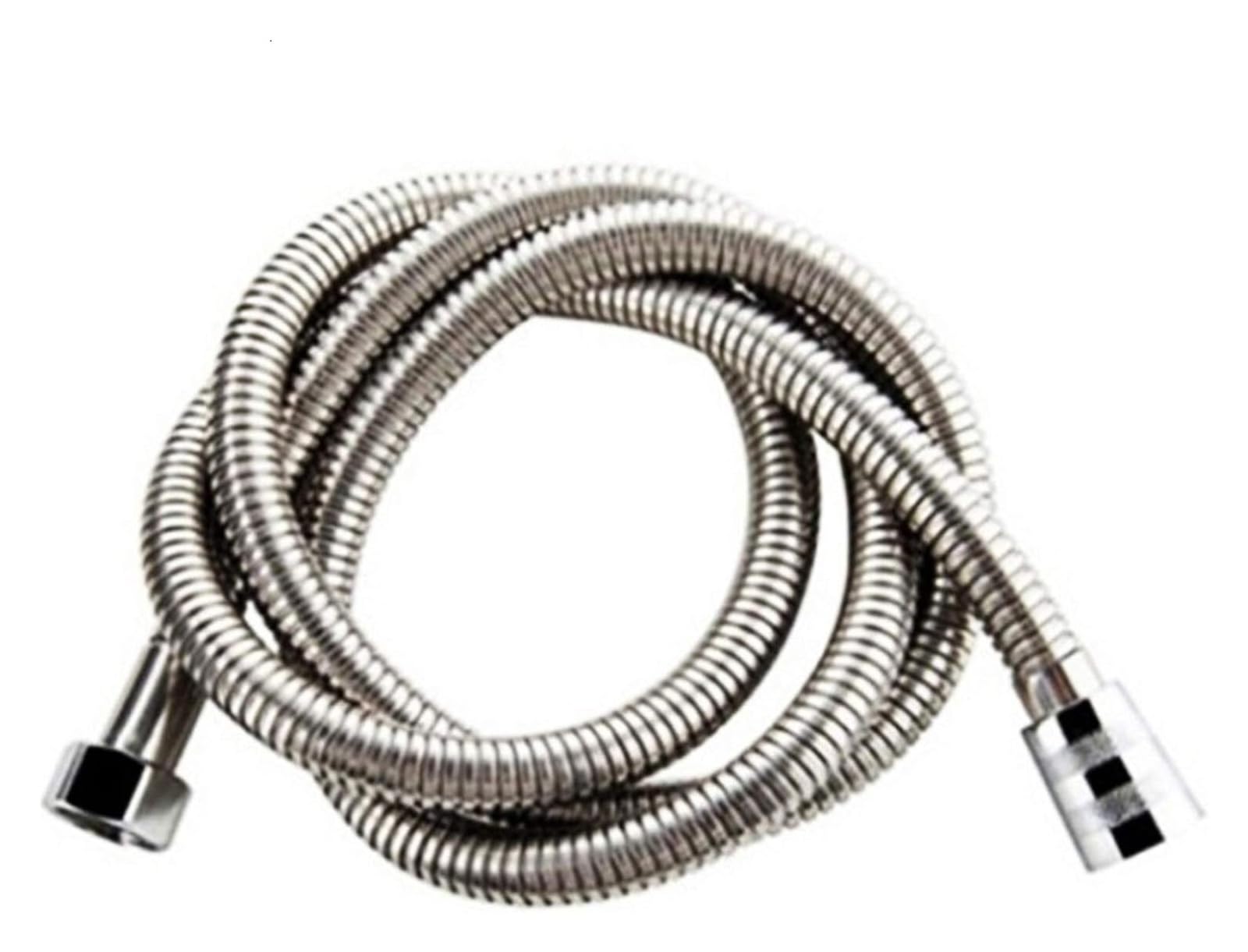 Gkirqvpe 2M Shower Hose Shower Hose, Flexible Shower Hose High Pressure Stainless Steel Silver 1.2-3M Bathroom Accessories