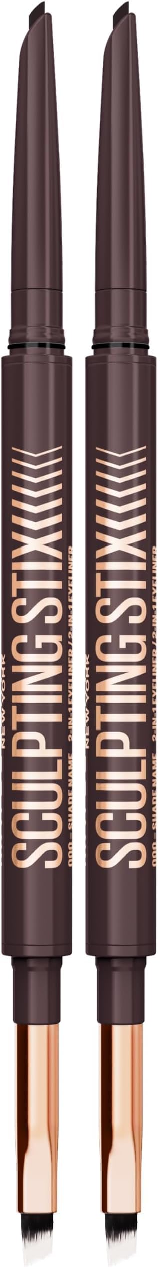 Maybelline New York Sculpting Stix Çift Uçlu Göz Kalemi - 015 Smooth Espresso (2 paketi)