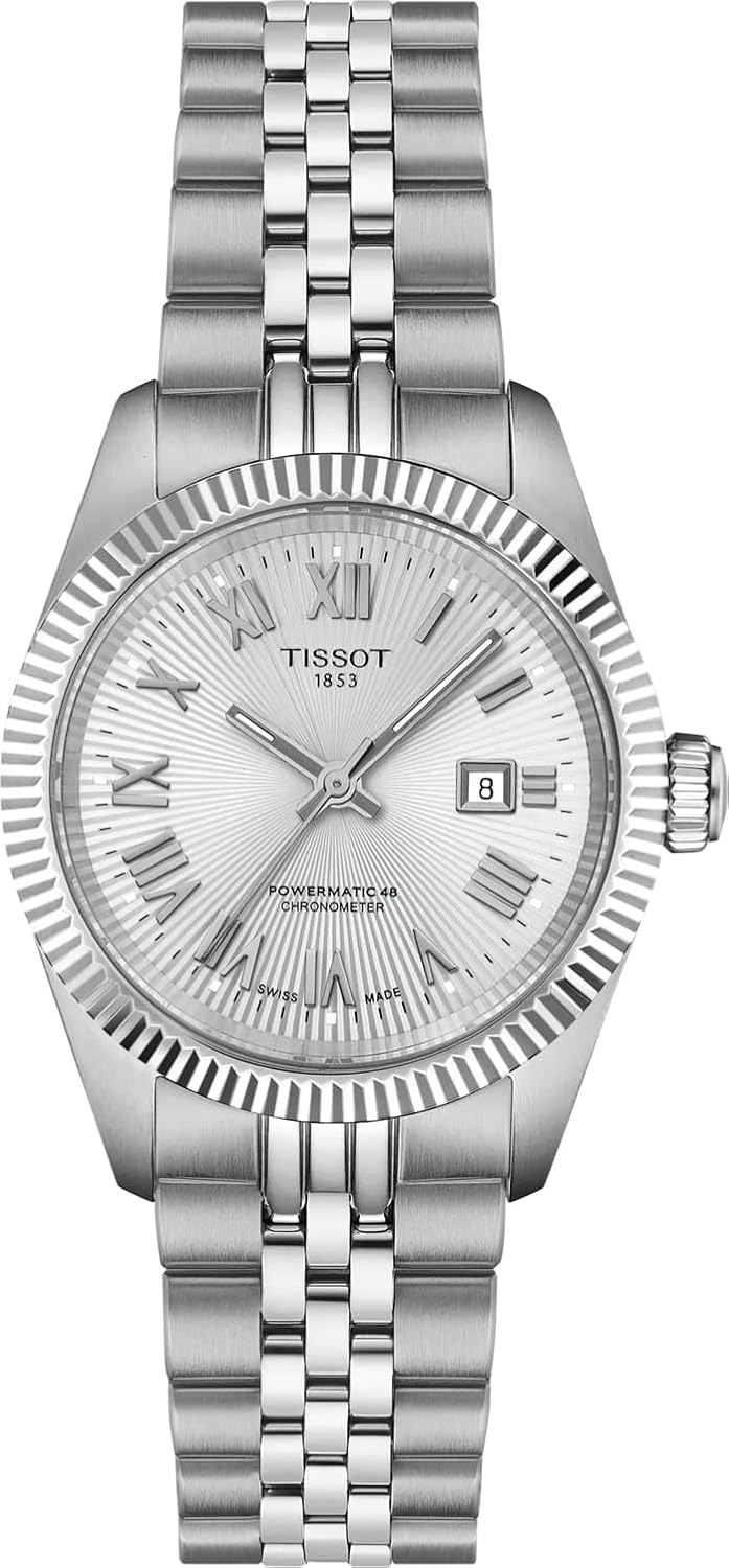 Tissot Ballade Powermatic 48 COSC 30mm, Swiss Automatic Watch for Women, Stainless Steel Case, Silver Dial, T1562081103300
