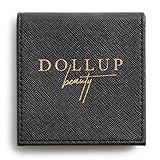 Dollup's Refillable Magnetic Makeup Compact For Powder, Eyeshadows, Blush & More (Small Black Palette) Empty
