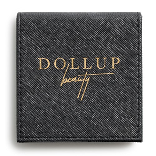 Dollup's Refillable Magnetic Makeup Compact For Powder, Eyeshadows, Blush & More (Small Black Palette) Empty