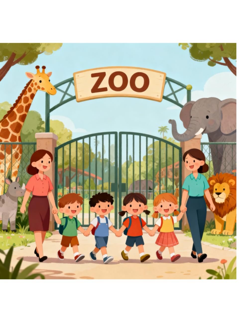 Mein erster Zoo-Besuch – Ein Kinder Malbuch über Tiere im Zoo: Ein liebevoll gestaltetes Ausmalbuch mit Löwen, Giraffen, Pinguinen, Affen und vielen weiteren Zootieren.