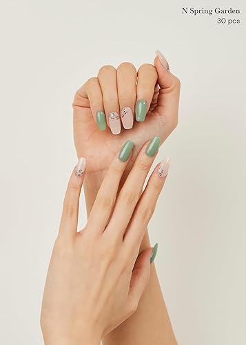 Miniatura 9 de ohora - Tiras de uñas de gel semicurado, para lámpara ultravioleta, larga duración, fácil de aplicar y quitar, con 2 toallitas húmedas para