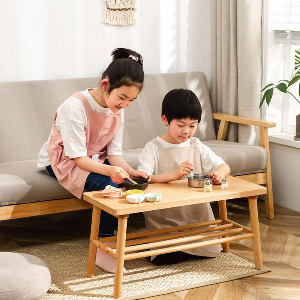 Kids Cotton Cross Back Aprons Children Chef Pure Child Apron with 2 Pockets for Baking Painting Cooking - Image 6