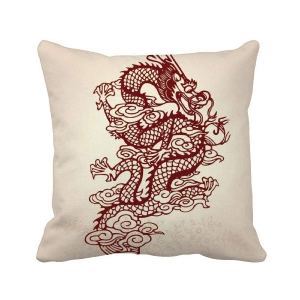 Housse de coussin dragon chinois pour une ambiance zen et asiatique dans le salon
