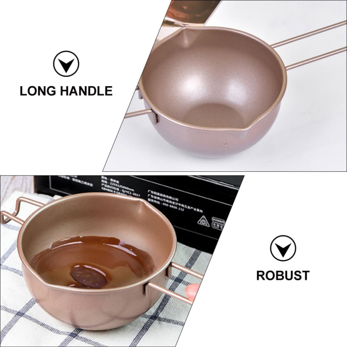 Steel Chocolate Melting Pot Carbon Steel Butter Warmer