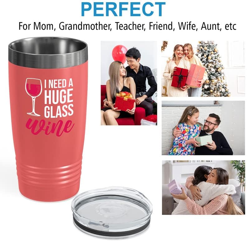 Miniatura 5 de Wine lover Coral Edition Viking Tumbler 20oz - I need a Huge Glass of Wine - Home Brewers Beer and Wine Bartender Alcohol lover Brew