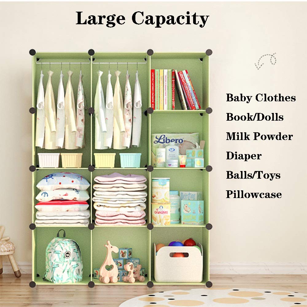 Amazon｜衣類収納ラック 漫画ポータブル子供の寝室のクローゼット